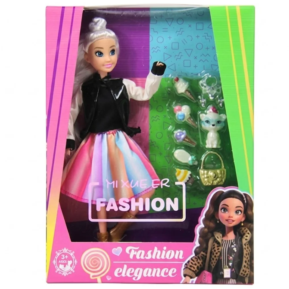 Ctoy Oyuncak Moda Aksesuarlı Oyuncak Bebek 11.5 Inch Ctoy-8671-10
