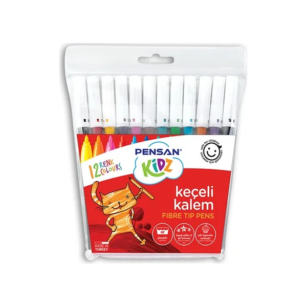 Pensan Keçeli Kalem Kidz 12 Renk 99060