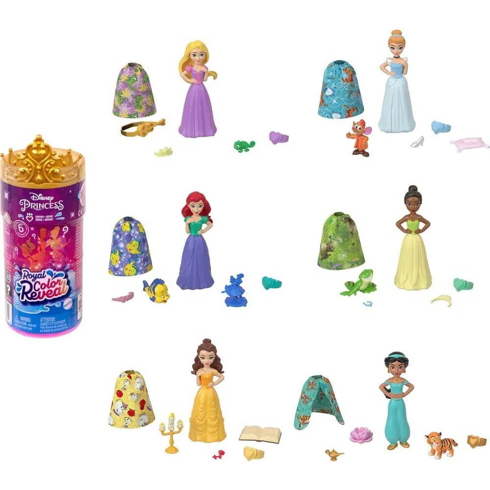 Disney Prenses Color Reveal Renk Değiştiren Ana Karakter Bebekler - 1.Seri HMB69