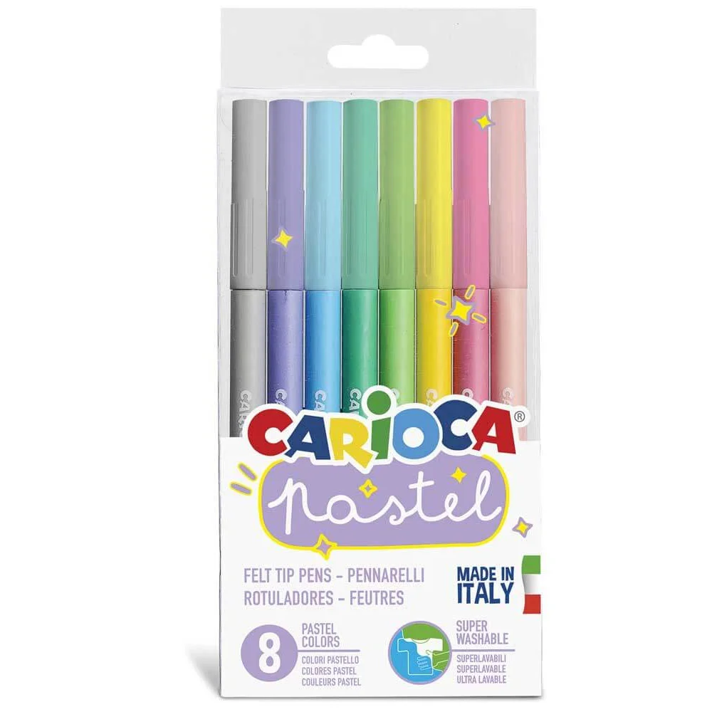 Carioca Keçeli Kalem Yıkanabilir Pastel Süper 8 Lİ 43032