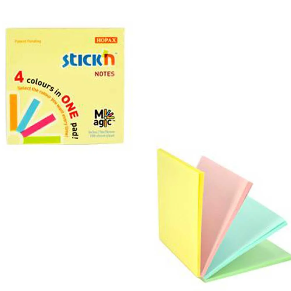 Hopax Stickn 76x76 Magic Pastel Notes 100 YP