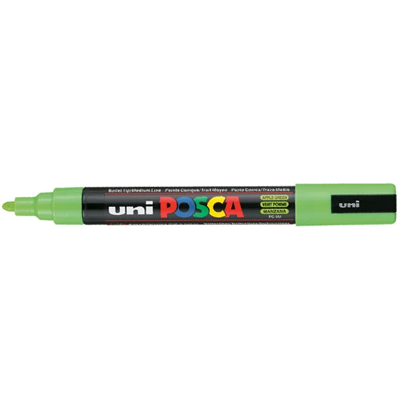 Uni-Ball Posca Markör Boyama Su Bazlı Poster 1.8-2.5 MM Elma Yeşili PC-5M