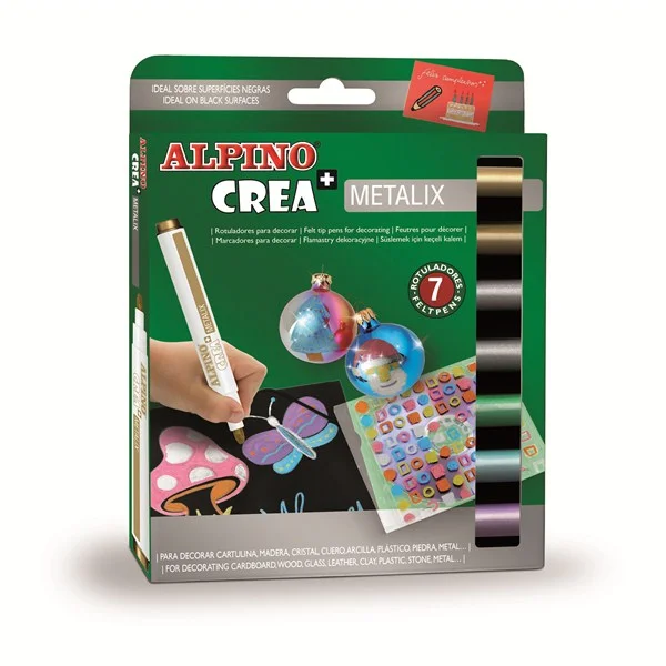 Alpino Keçeli Kalem Metalix 7 Lİ Metalik Renkler AR000134