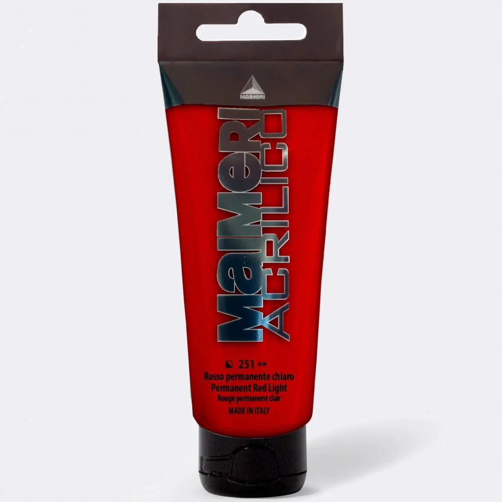 Mai Acrilico 200ml Permanent Red light