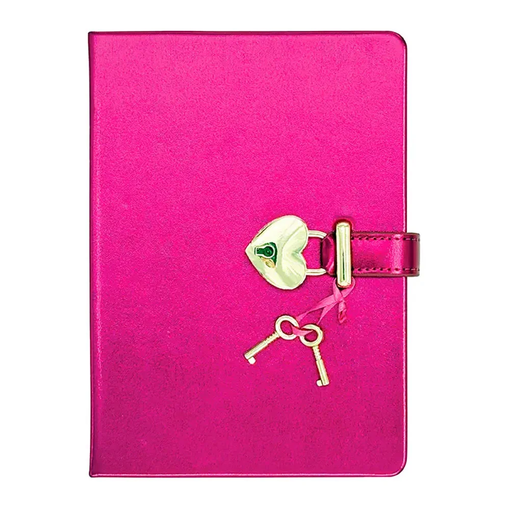 Hush Hush Kilitli Metalik Defter Kutulu 80 Gr 160 Yp Çiz.Koyu Pembe