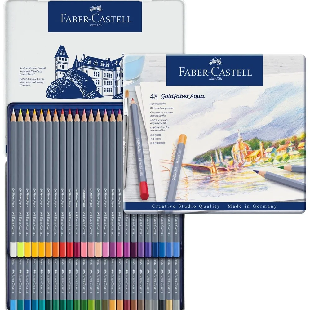 Faber-Castell Kuru Boya Kalemi  Goldfaber Aqua 48li