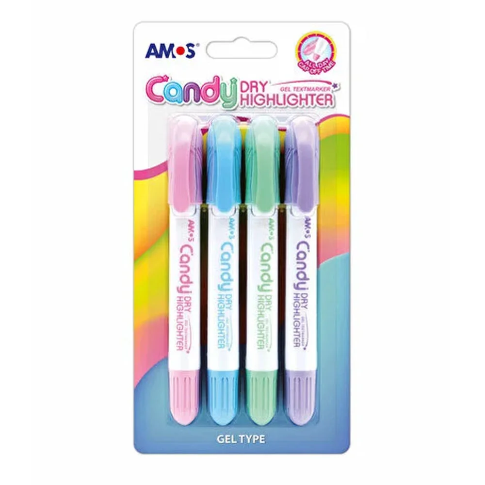 Amos Kalem Fosforlu Jel Dry Pastel 4 Lü