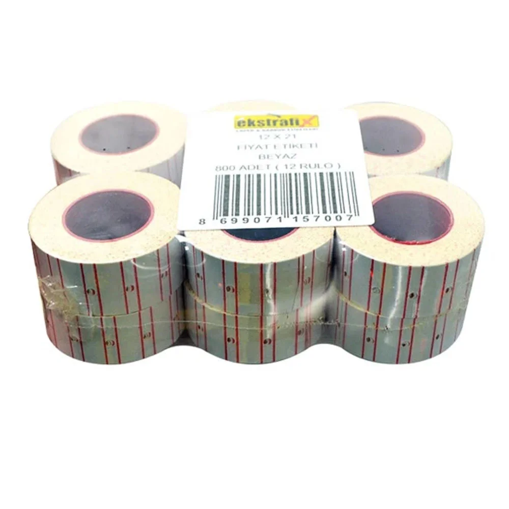 Ekstrafix Fiyat Etiketi 12x21 Beyaz