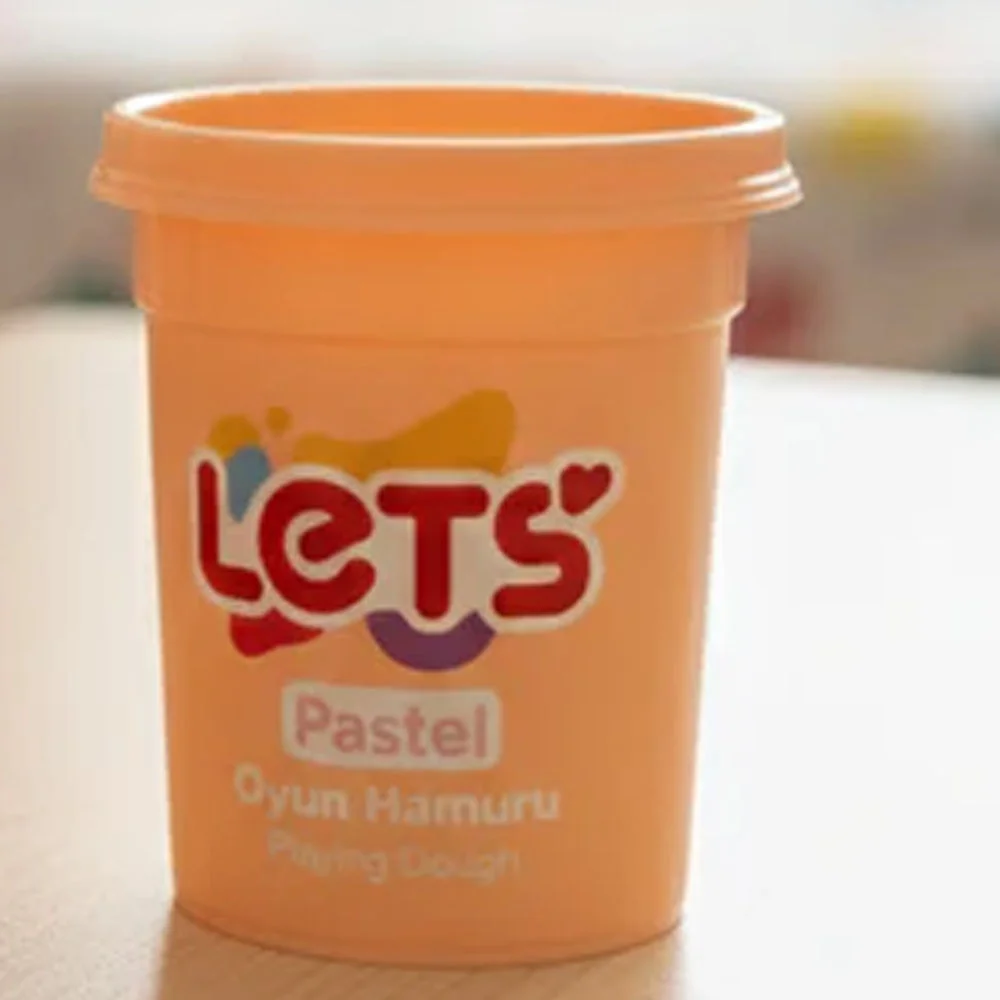 Lets Oyun Hamuru Tek Renk Pastel Turuncu 110