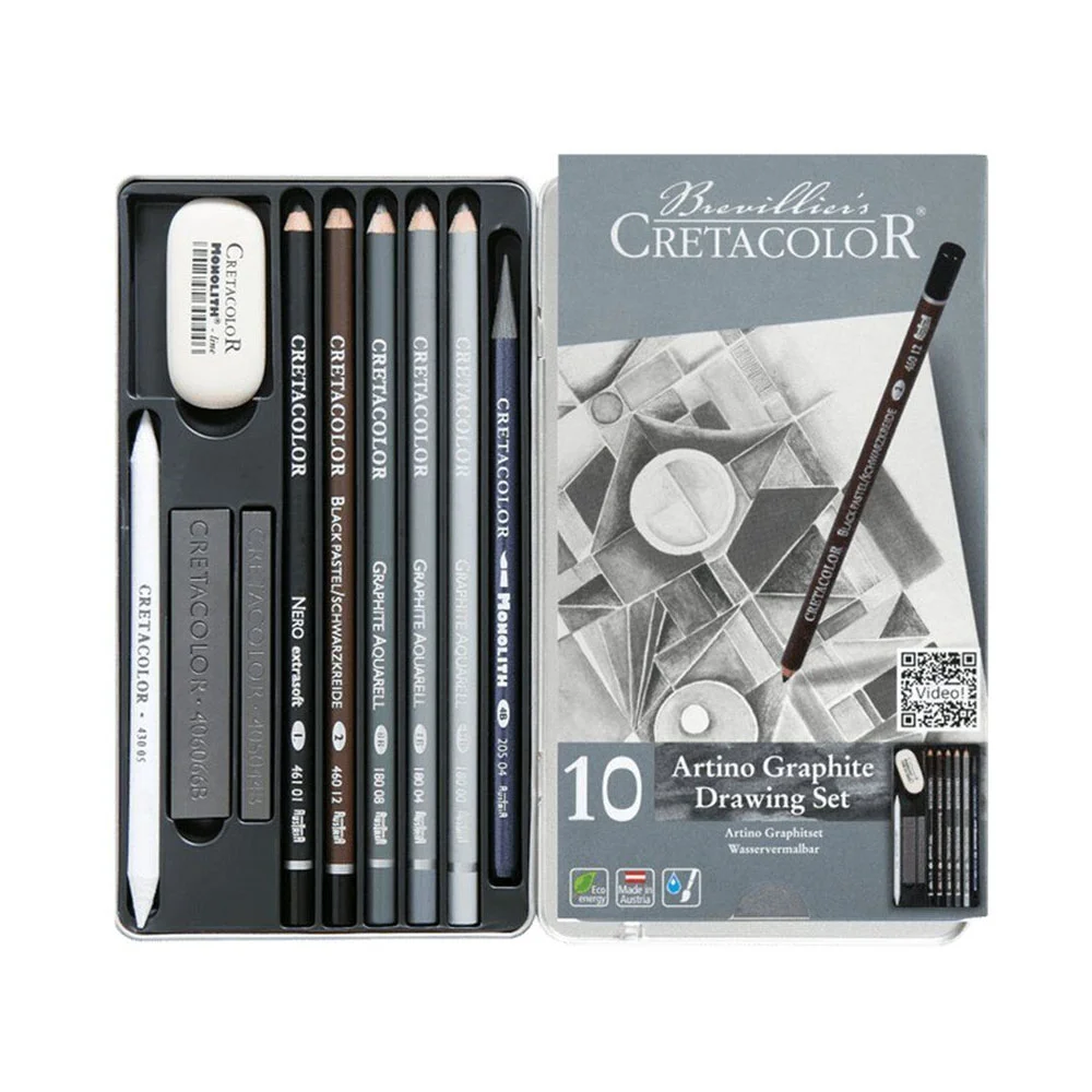 Cretacolor Artino Graphite Eskiz Seti 10 Parça Metal Kutu 40021