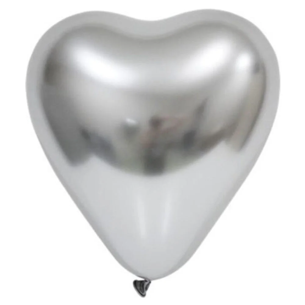 Balonevi Balon 12" Krom Kalp Silver 50 Li