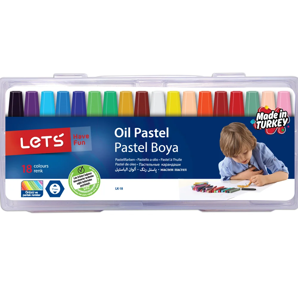 Lets Pastel Boya 18 Renk Plastik Çantalı