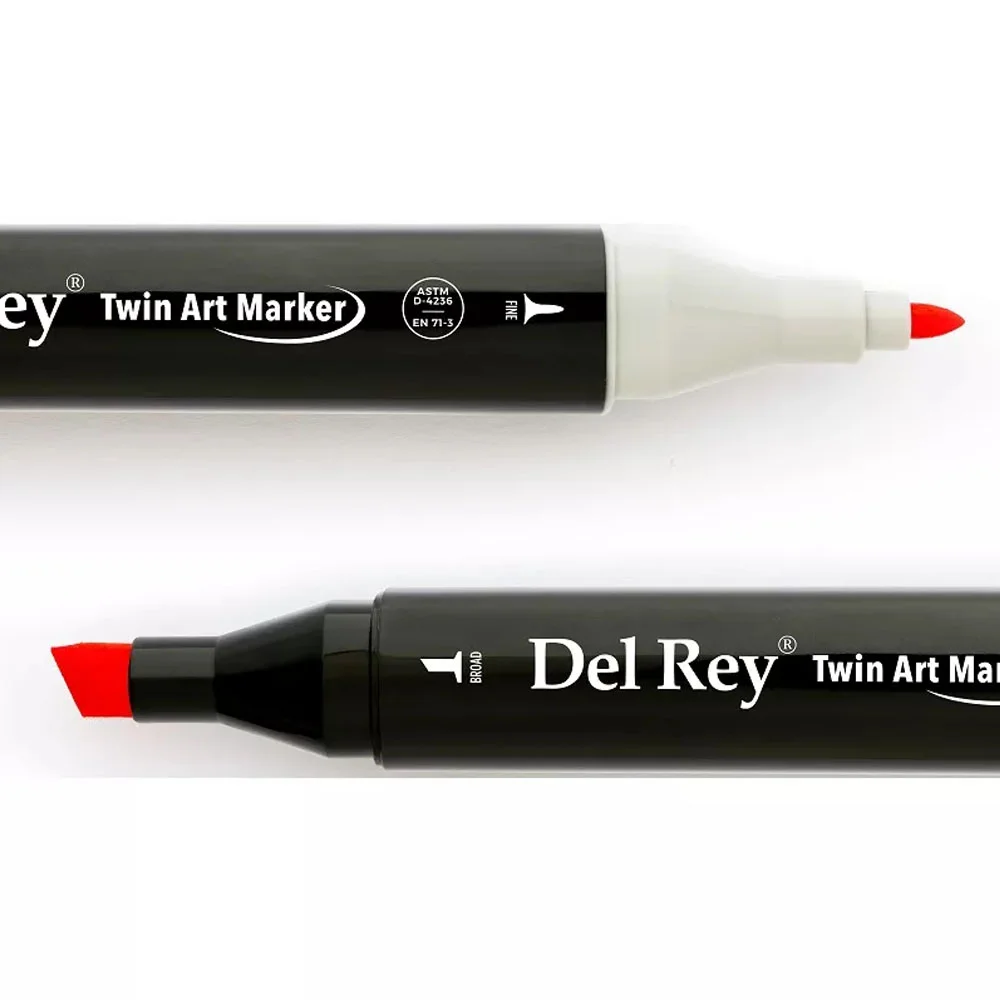 Del Rey Twin Marker F121 Fluoresc Coral Red 14 01