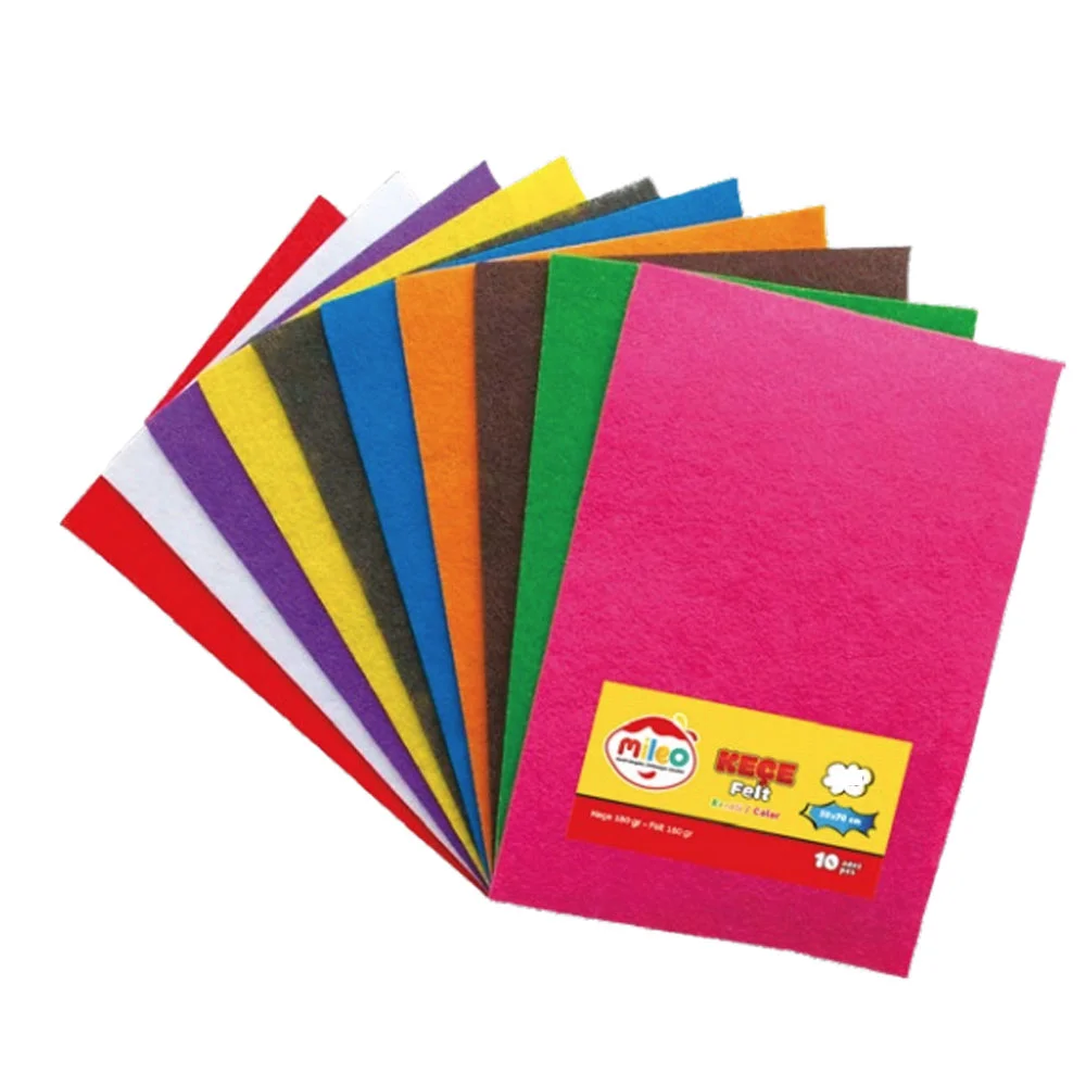 Mileo Keçe 180 Gr 20x30 10 Lu Karışık Renkler 1765