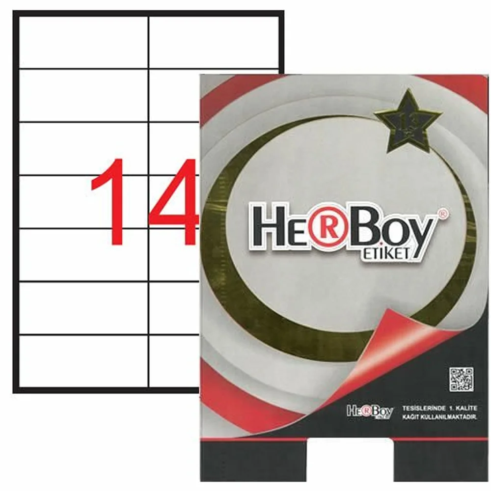 Herboy laser etiket 100 YP 105x41 Lazer-Copy-Inkjet HB-1114