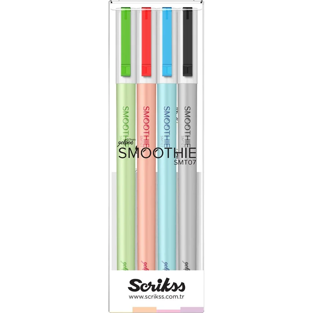 Scrikss Jel Kalem Smoothie 4 Lü Blister 24 Lü Stand
