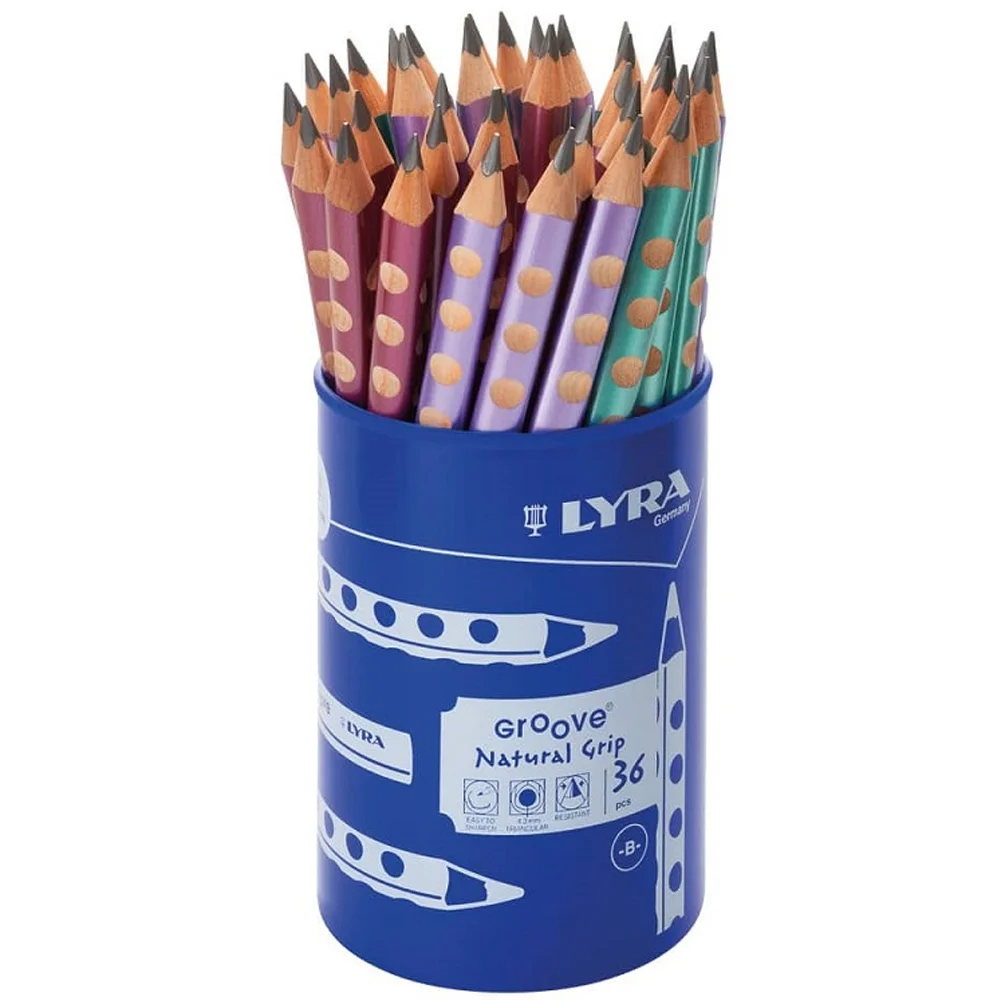 Lyra Kurşun Kalem Groove Graphite 36lı Pot - B Metalik 3 Renk (Pembe-Mor-Turkuaz)