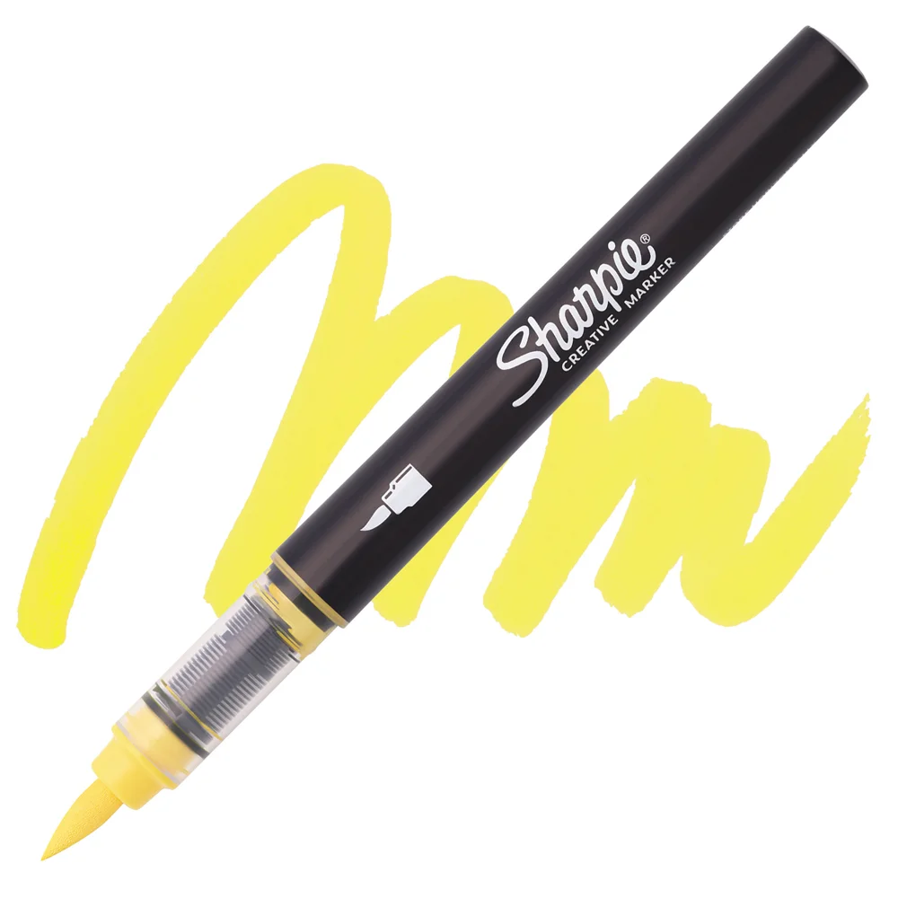 Sharpie Akrilik Markör Fırça Uç Sarı SH-2218065