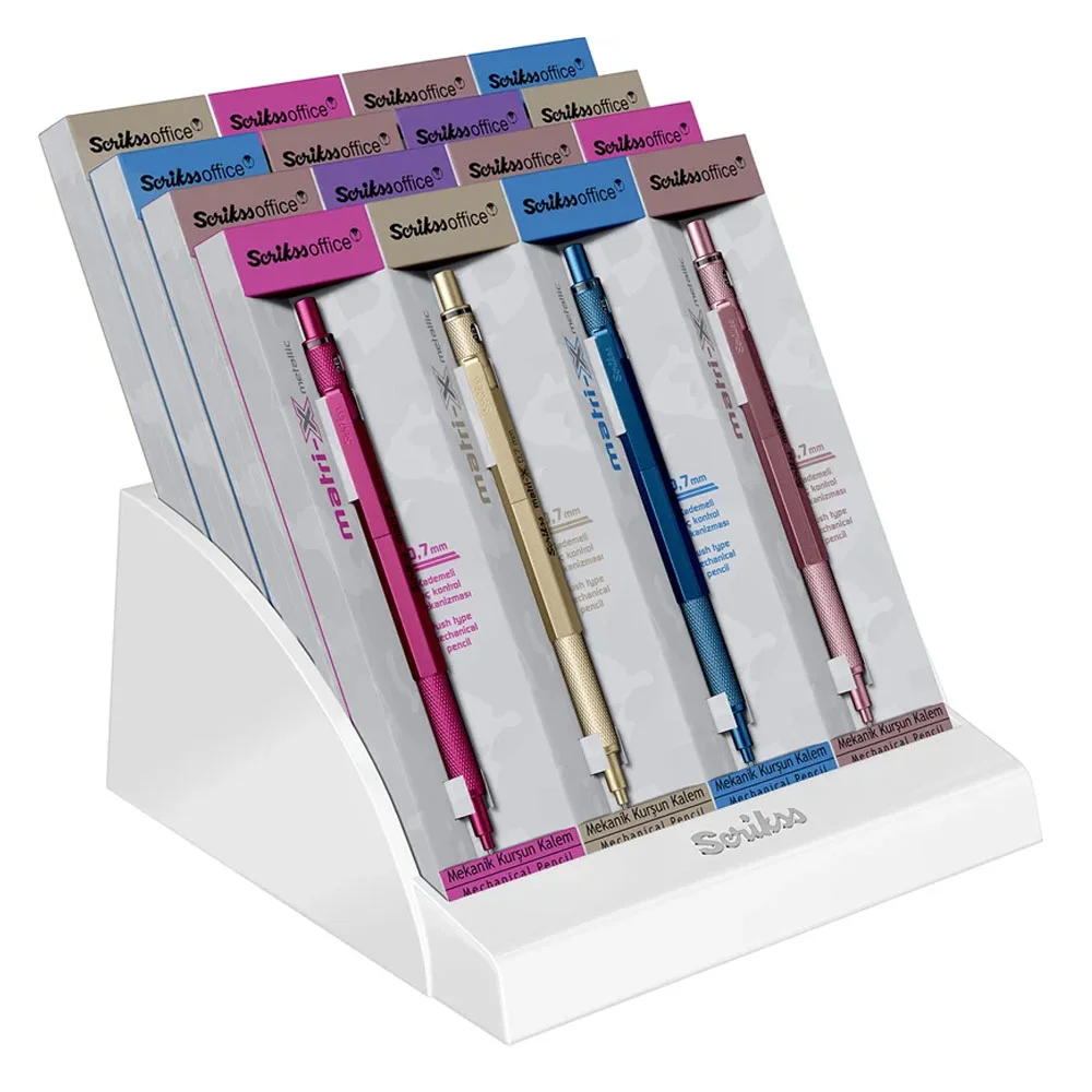 Scrikss Versatil Kalem Matrı-x 16 Lı Stand 0.7 MM Metalik Renkler