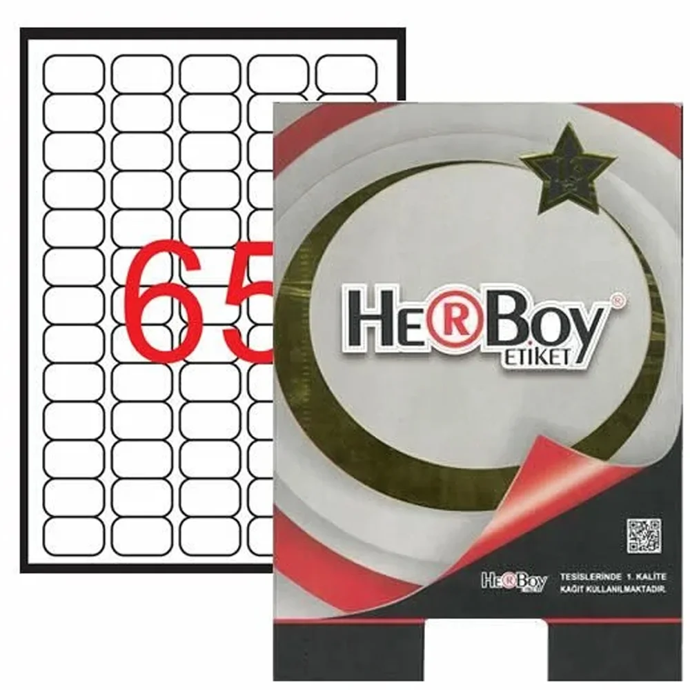 Herboy laser etiket 100 YP 38.1x21.2 Lazer-Copy-Inkjet HB-1065