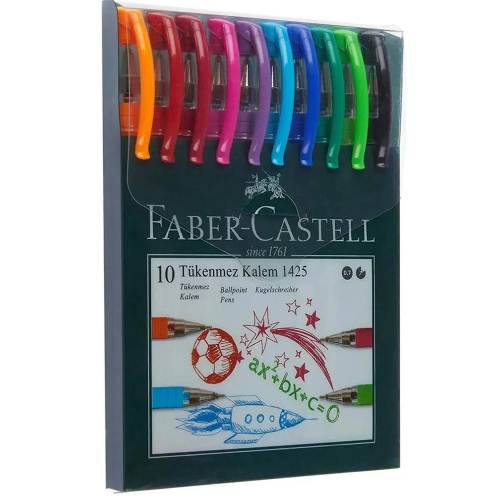 Faber-Castell Tükenmez Kalem 10 Lu Poşet 1425 142557