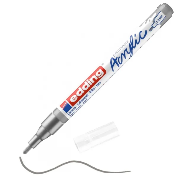 Edding Markör Akrilik İnce Uçlu 1-2 MM Gümüş 923 5300
