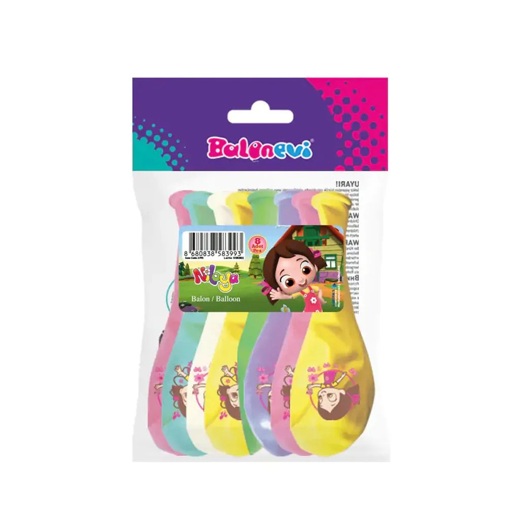 Balonevi Balon 4+1 Niloya Baskılı 12" 8 Li