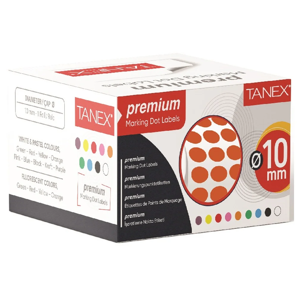 Tanex Nokta Etiketi 5000 Li Tekli Kutu 10 MM Turuncu
