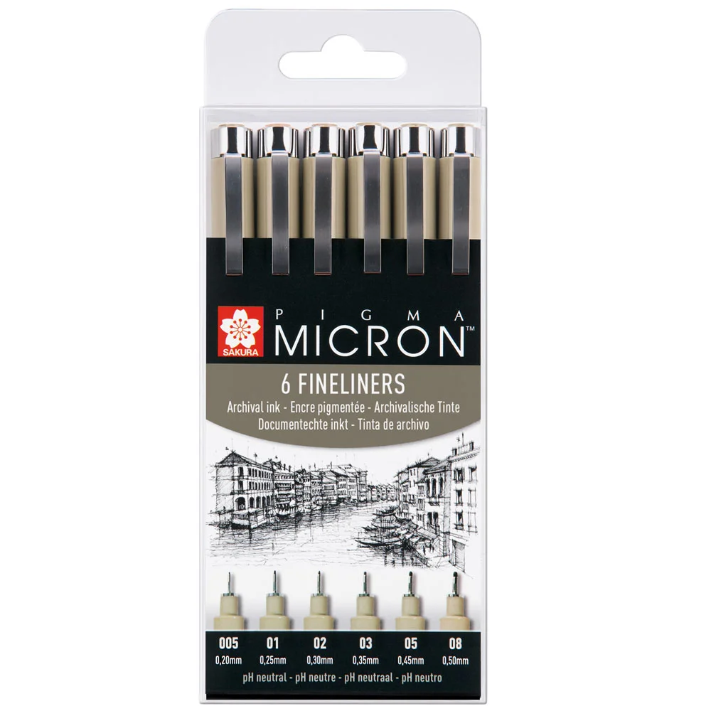 Sakura Pıgma Mıcron 6 Lı Set