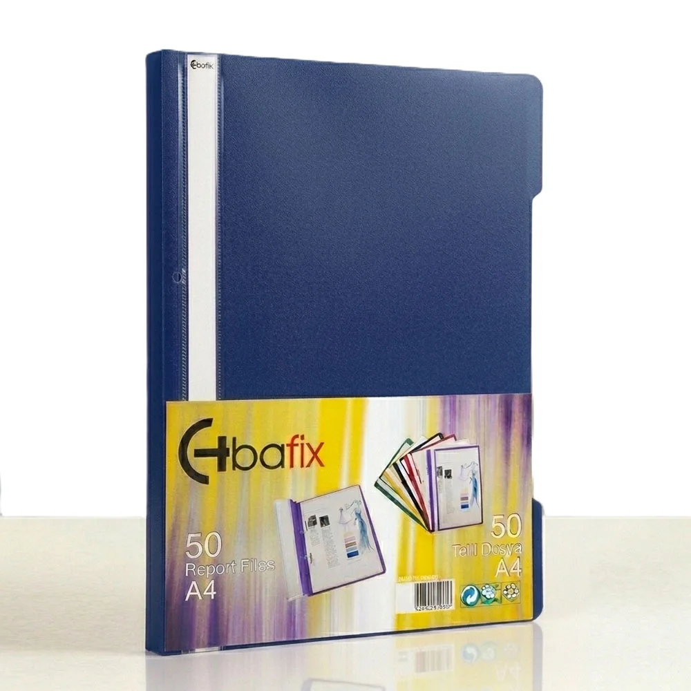Bafix Telli Dosya Plastik XL Lacivert A4
