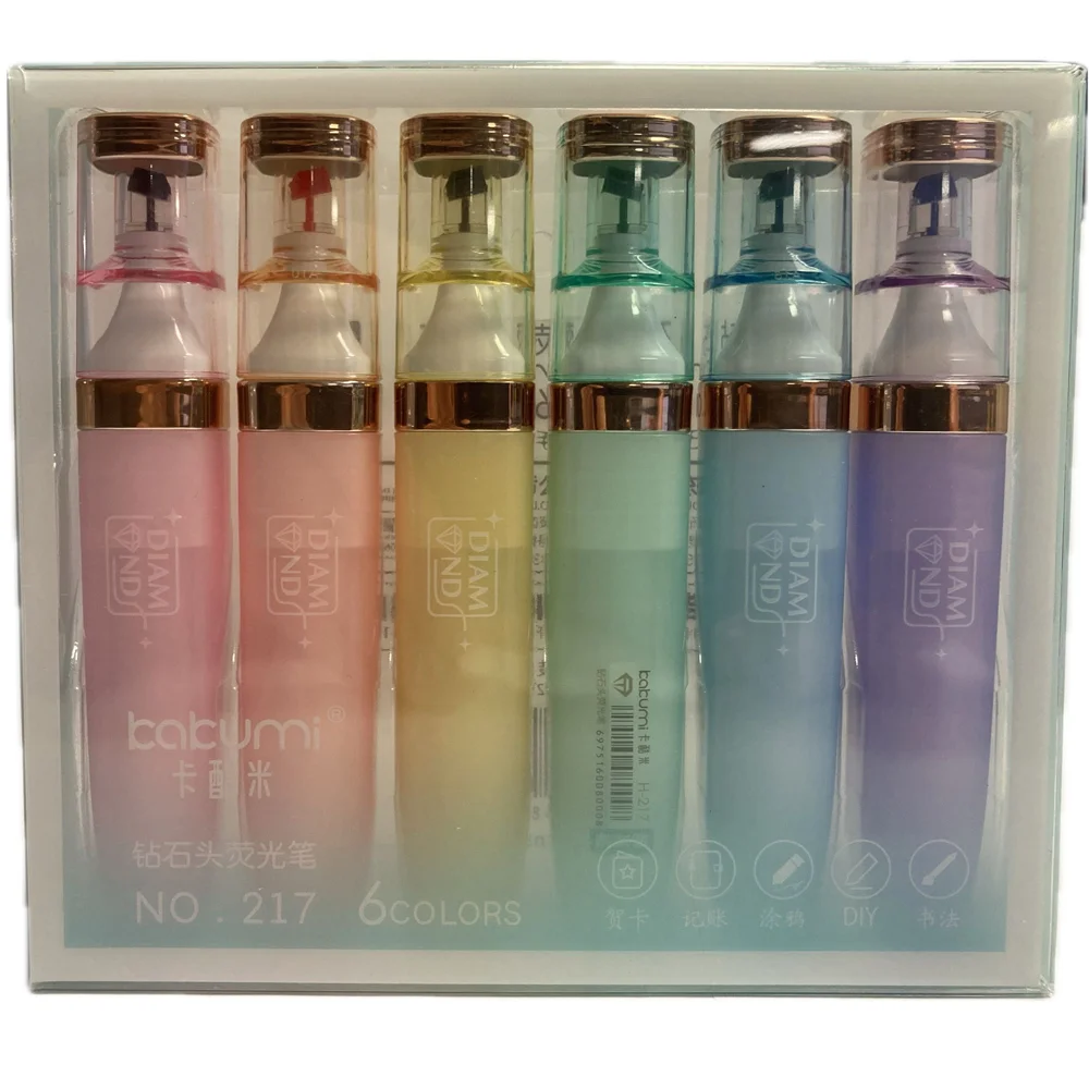 Bafix Fosforlu Kalem Diamond 6 Renk 6 LI Blister H217