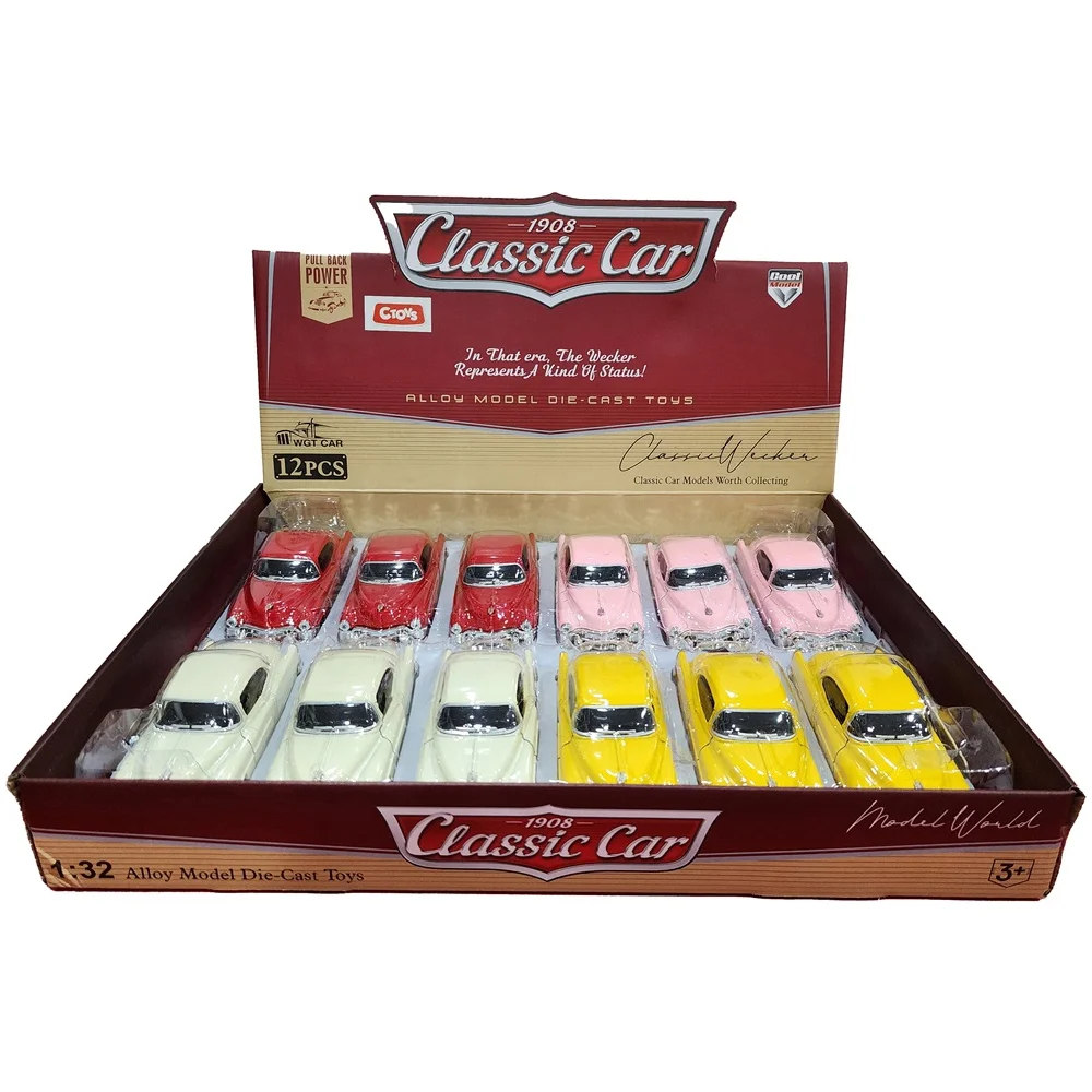 Ctoy Oyuncak&nbsp;Çek Bırak Klasik Otomobil1:32 12Li CTOY-615-3B