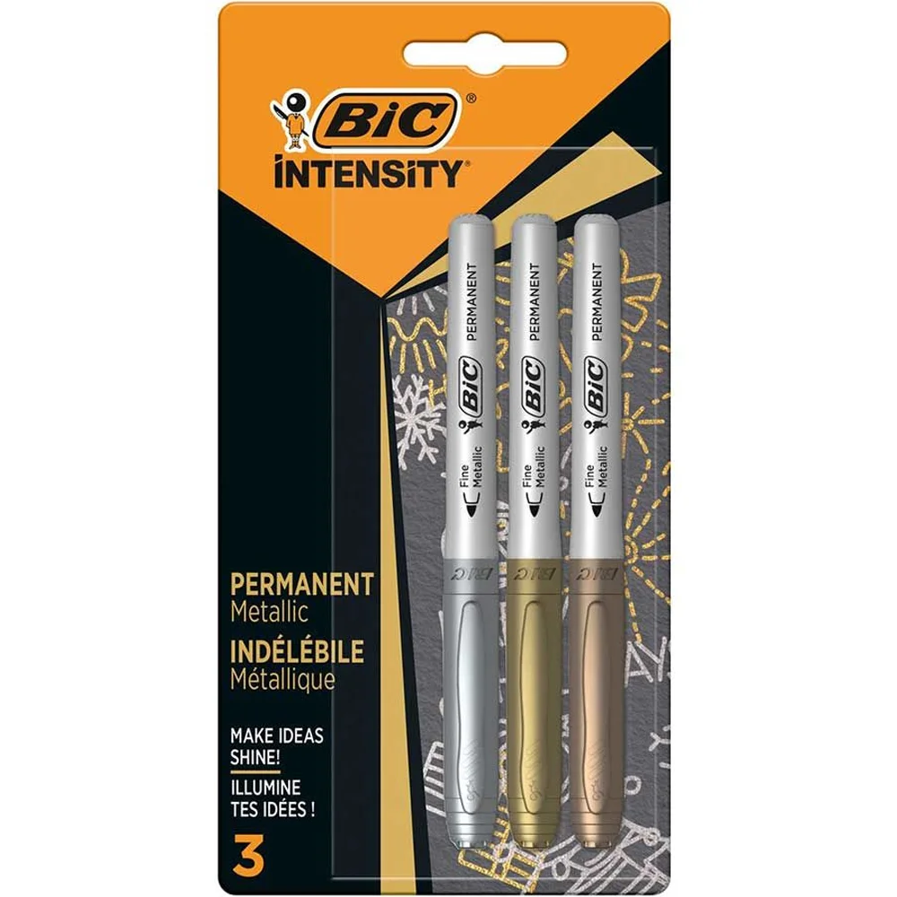 Bic Intensity Mrker Metalic Ast Bls 3 Lü 9439054