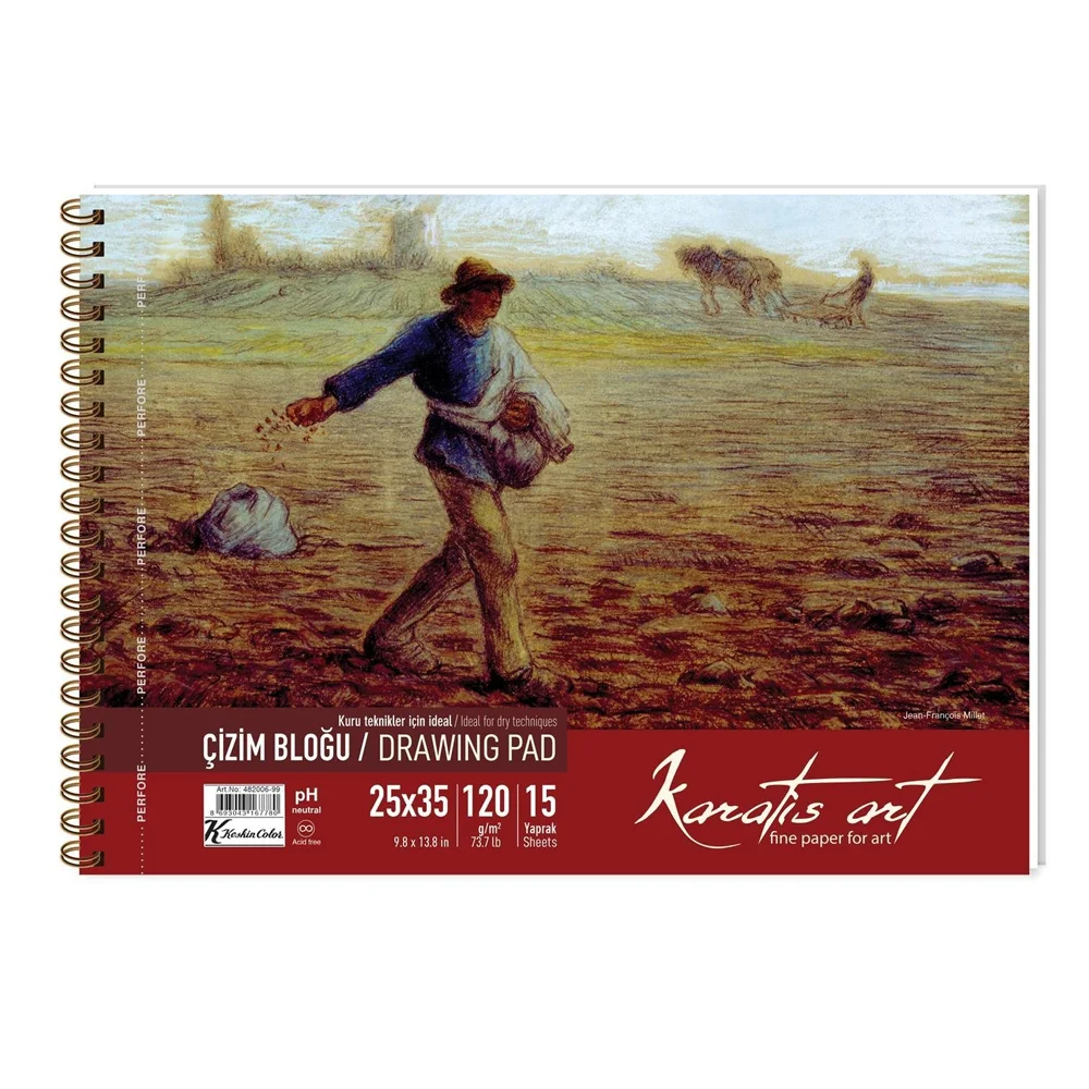 Karatis Çizim Blok Spiralli Art 120 GR 25x35 15 YP 482006-99