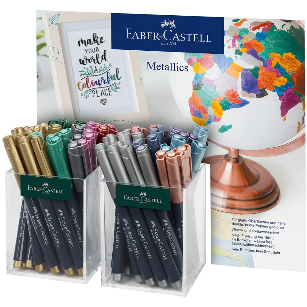 Faber-Castell Markör Metalik 60 Lı Stant