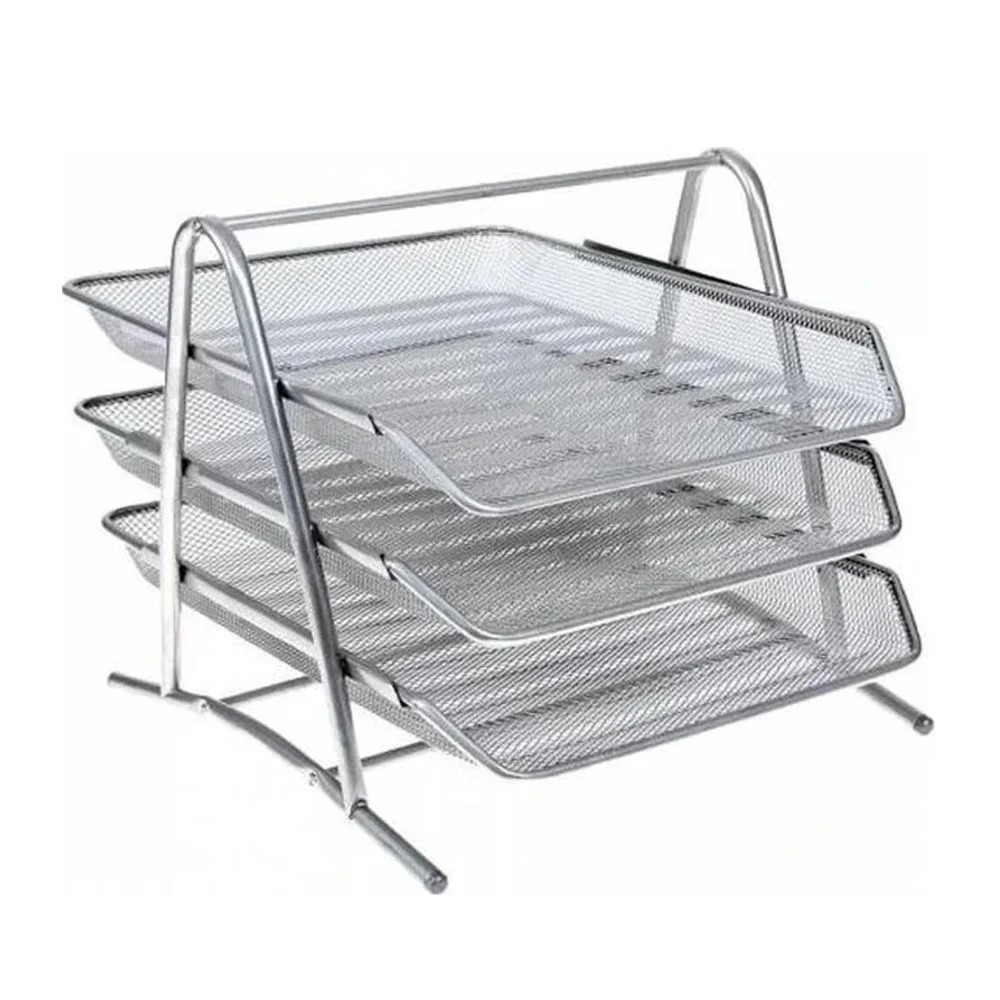 Bafix Evrak Rafı Metal Perforeli 3 Lü Gri BFX-MER9205G