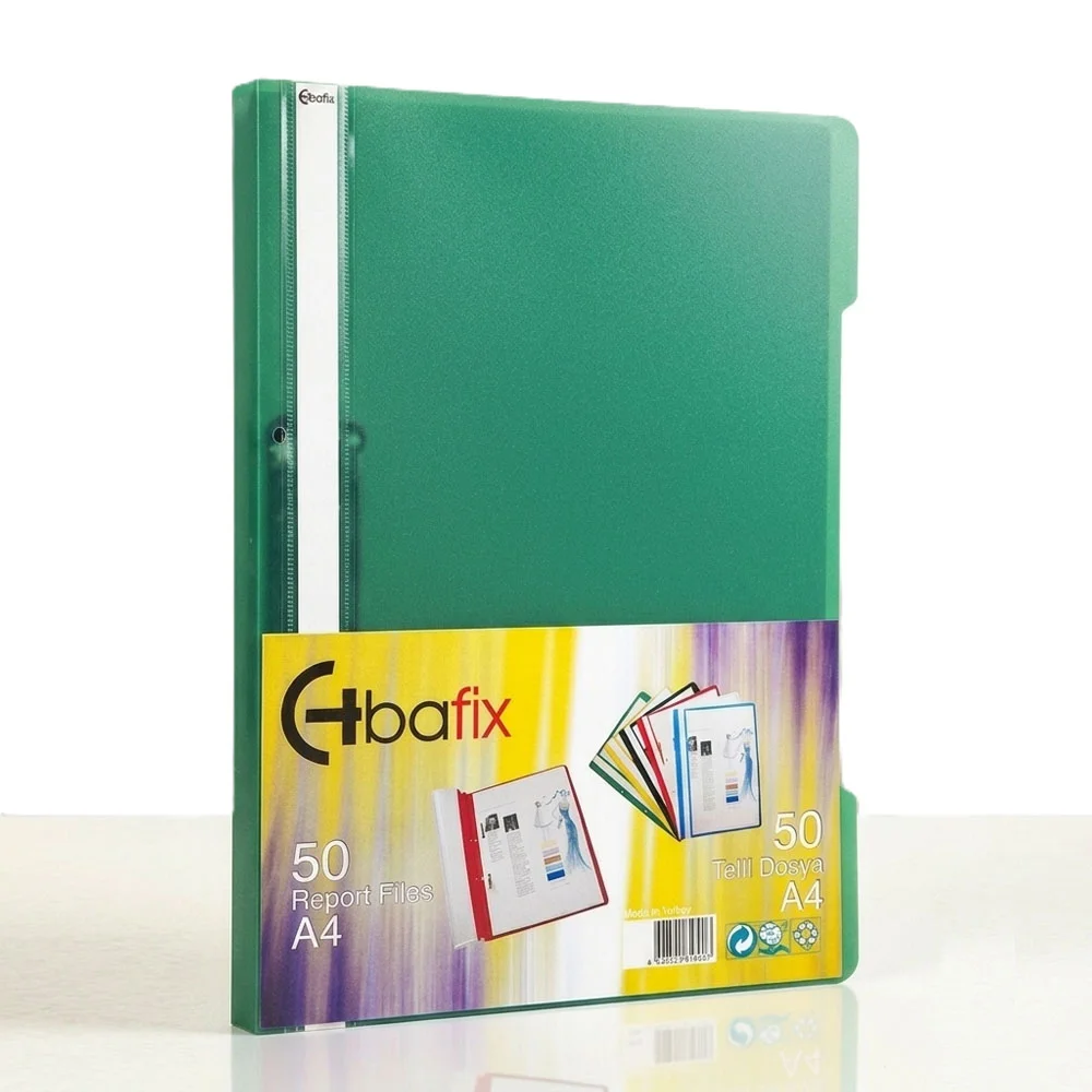 Bafix Telli Dosya Plastik XL Yeşil A4