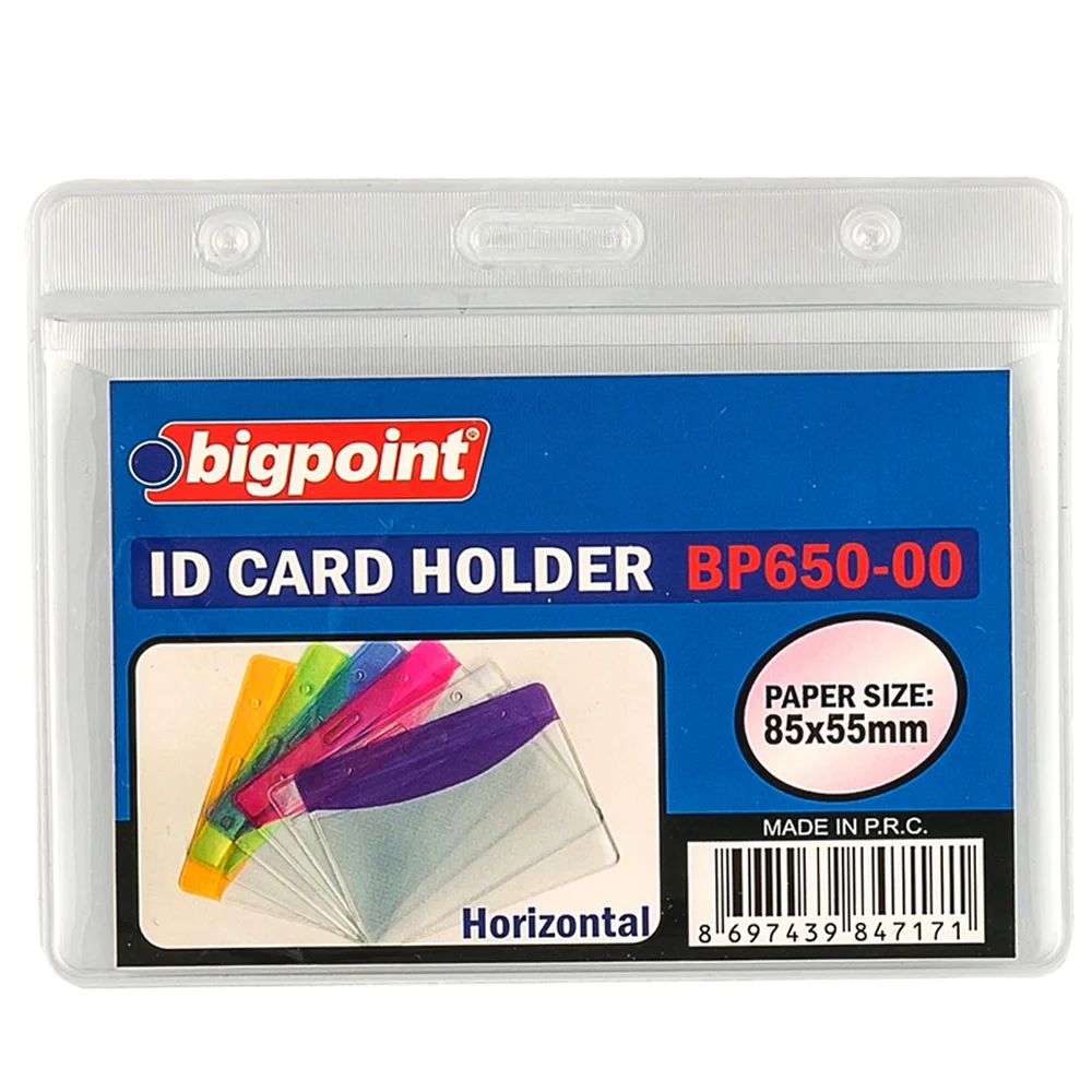 Bigpoint Kart Poşeti Yatay Korumalı 85X55mm Şeffaf Bp650-00