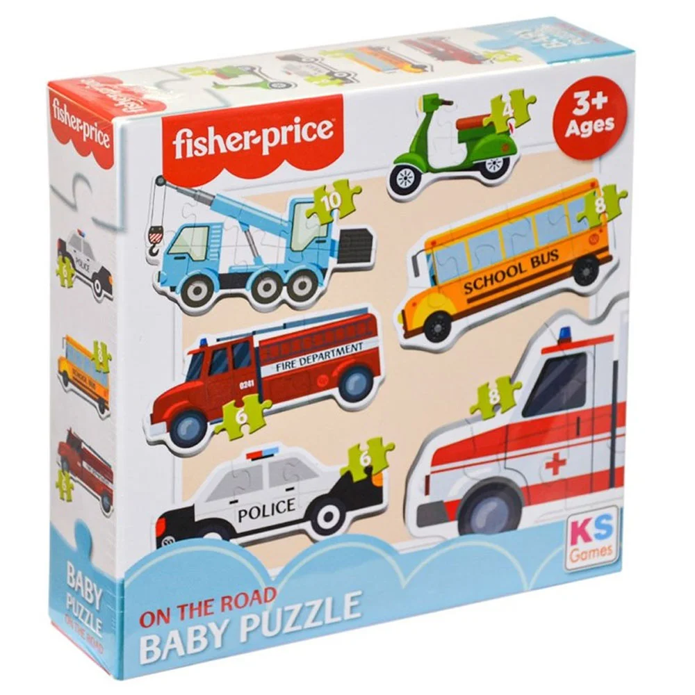 Ks Games Puzzle Fisher-Price Baby Puzzle On The Road Fp 13414