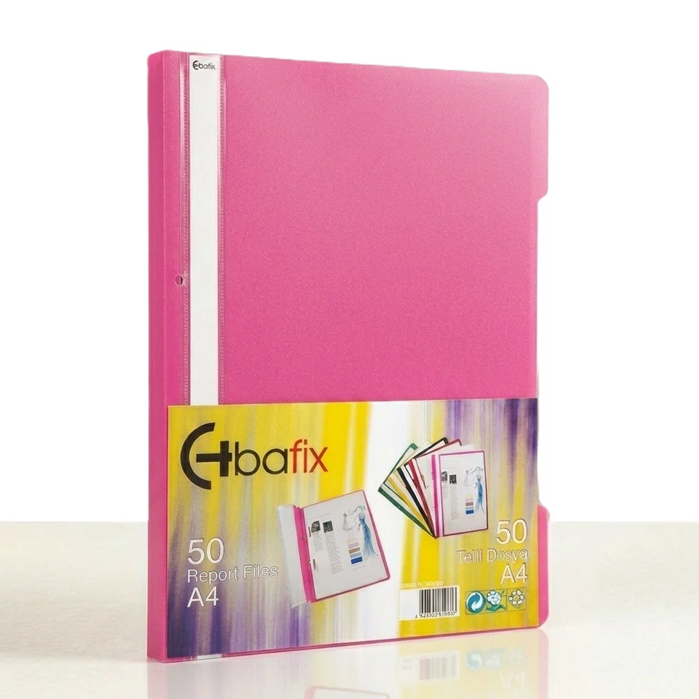 Bafix Telli Dosya Plastik XL Pembe A4