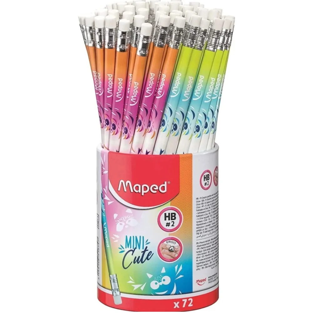 Maped Kurşun Kalem Mini Cute HB Silgili 72 Lİ 851874