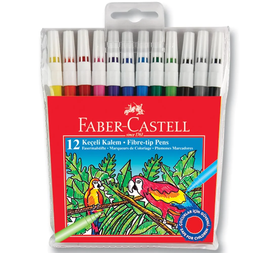 Faber-Castell Keçeli Kalem Yıkanabilir 12 Renk 5067155130