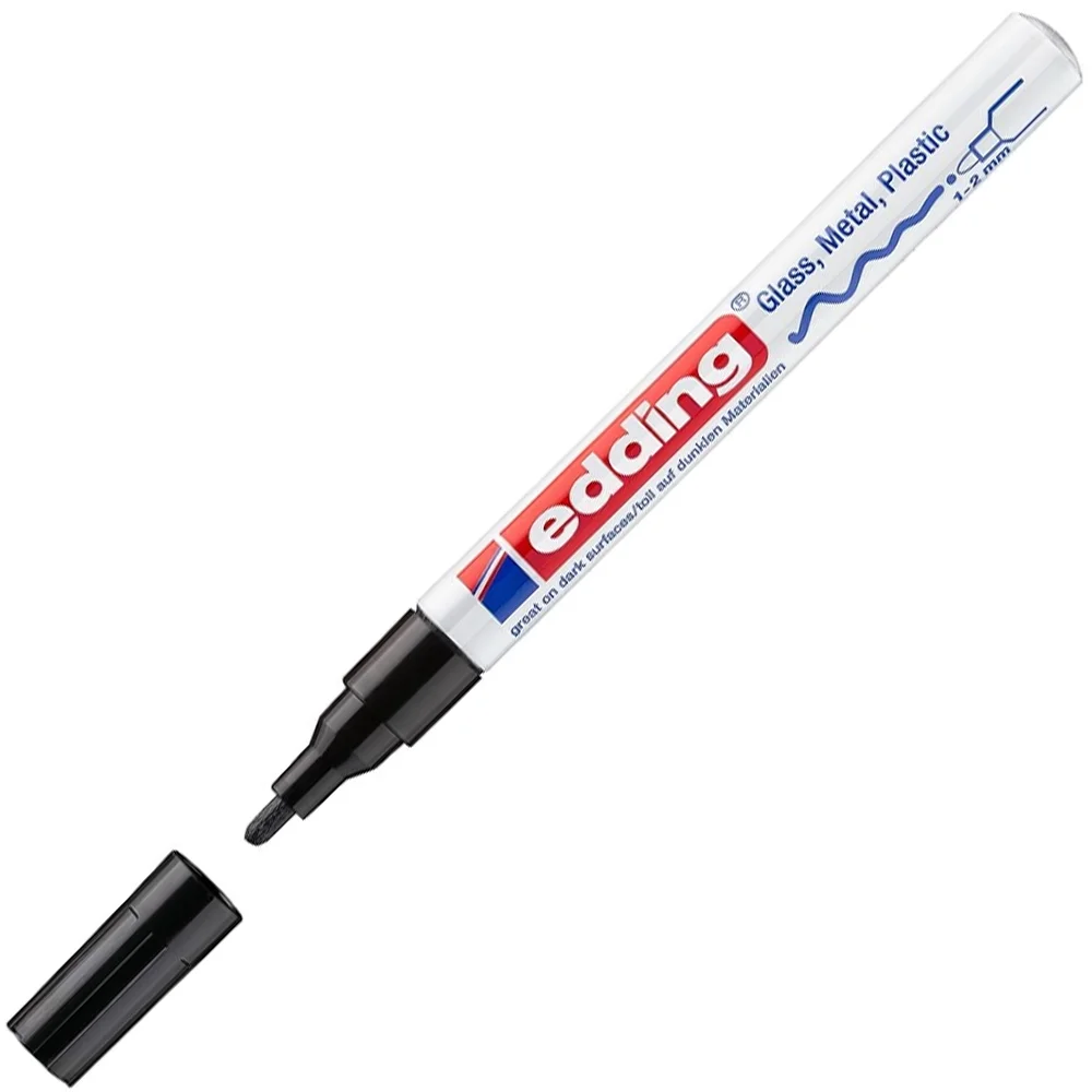 Edding Dekor Boya Yuvarlak Uçlu 1-2 MM Siyah 751CR