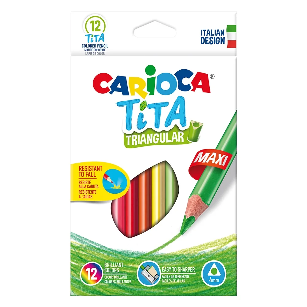 Carioca Kuru Boya Kalemi Tita Maxi Üçgen 12 Li 42791