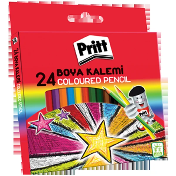Pritt Kuru Boya Karton Kutu Tam Boy 24 Renk 1221351