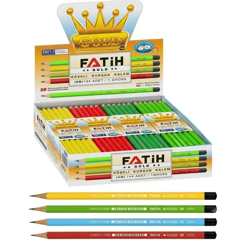 Fatih Kurşun Kalem Mercanlı Gold HB 11010