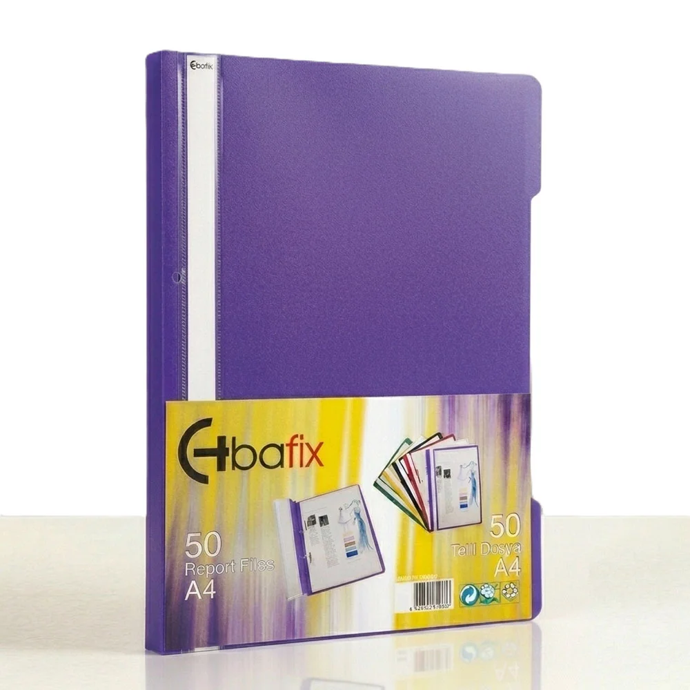 Bafix Telli Dosya Plastik XL Mor A4