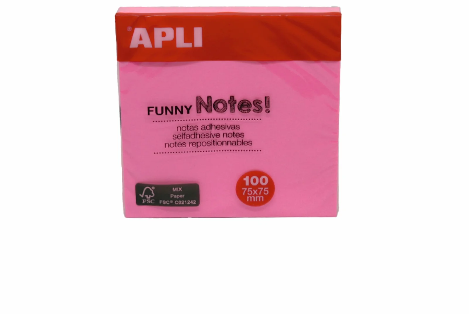 Aplı Yapışkanlı Not Kağıdı Pembe Funny 100 YP 75x75 11898