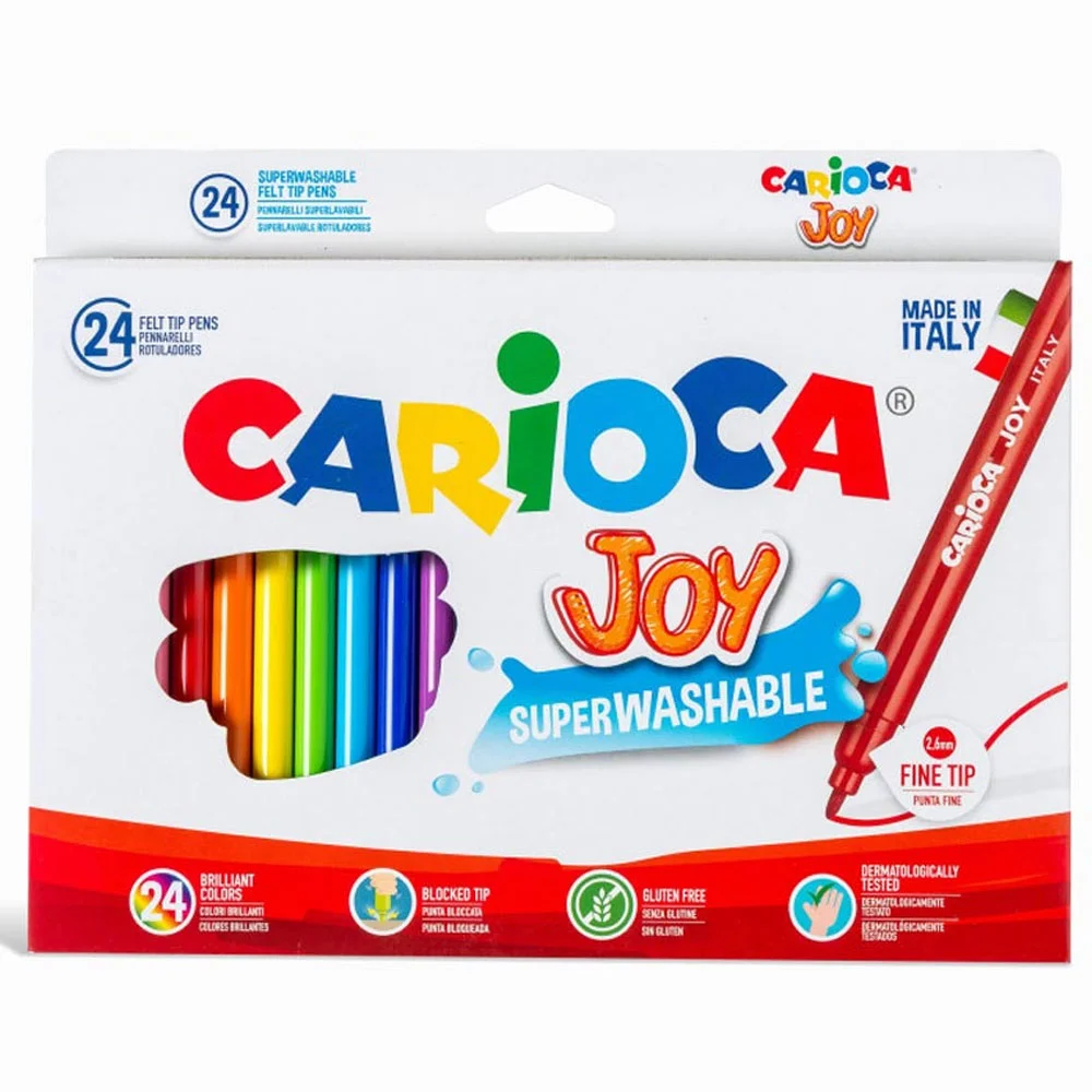 Carioca Keçeli Kalem Joy Süper Yıkanabilir 24 Lü 40615
