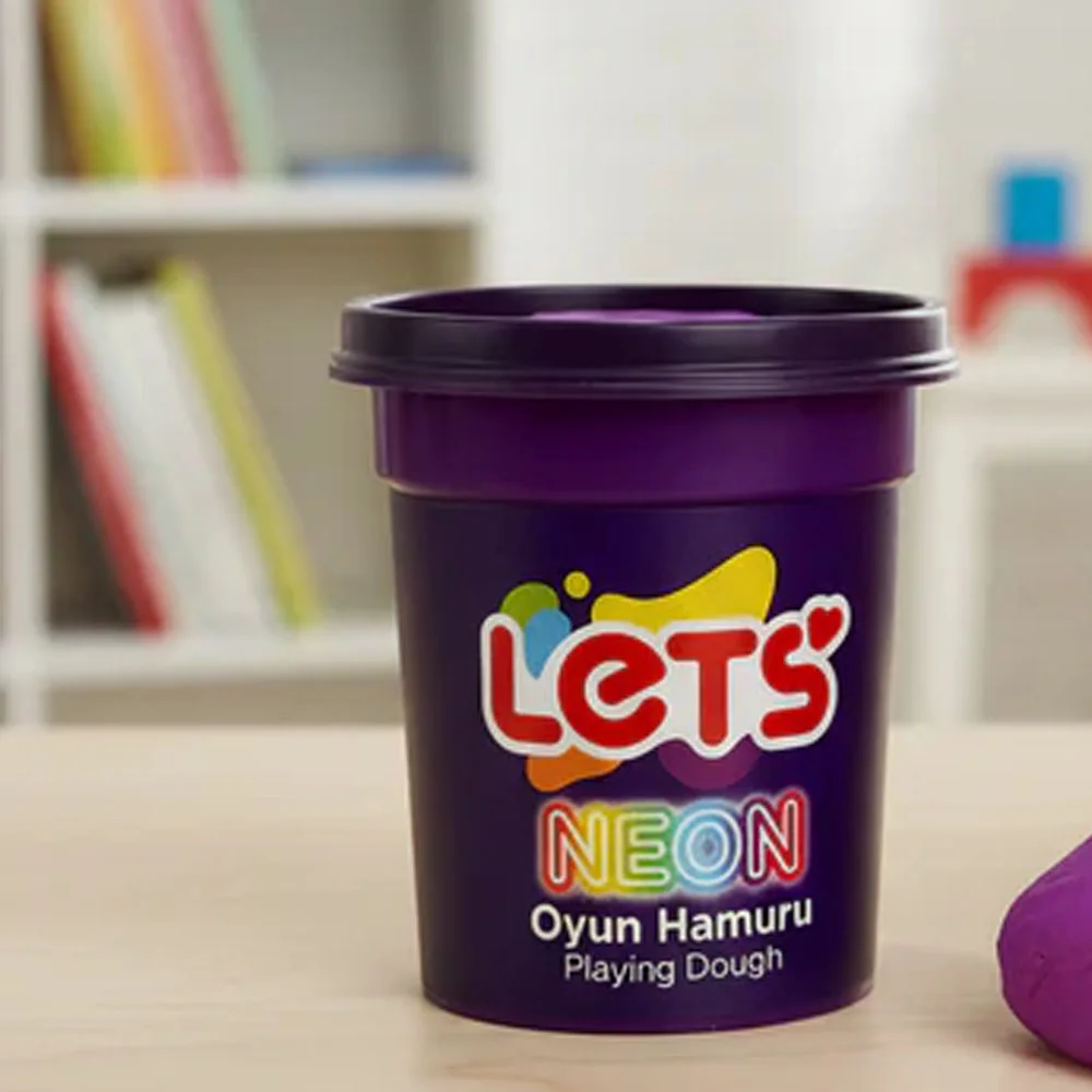 Lets Oyun Hamuru Tek Renk Neon Mor 110 G